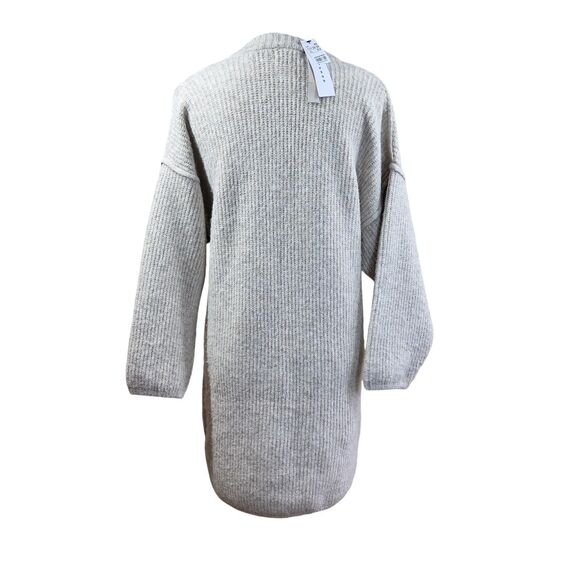 Topshop Oatmeal V-neckline knit Sweater relax tunic size XS lagenlook soft cozy - Picture 9 of 16